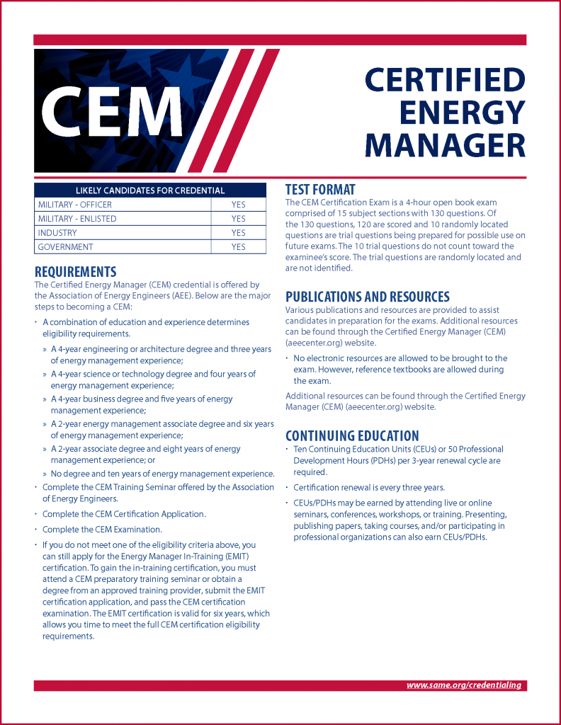 Certified Energy Manager