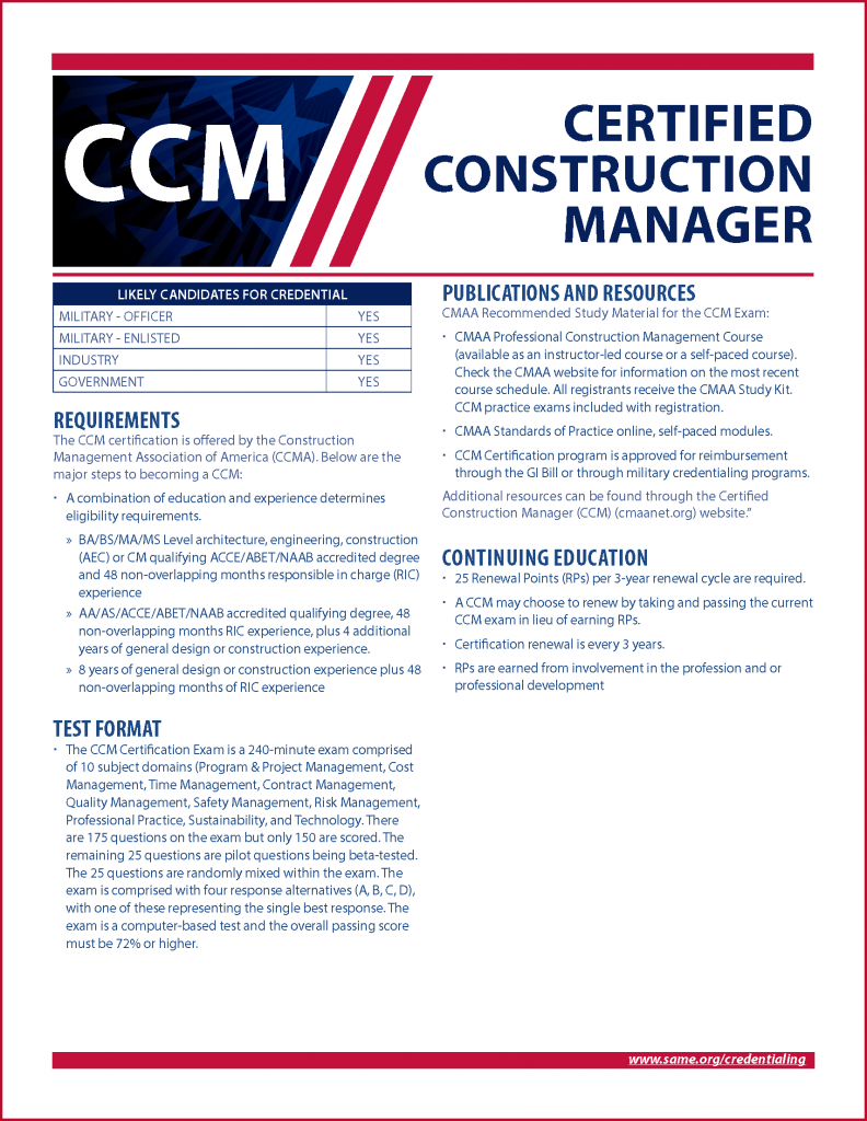 Certified Construction Manager